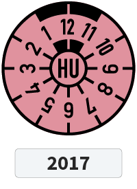 HU-Plakette 2017