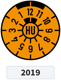 HU-Plakette 2019